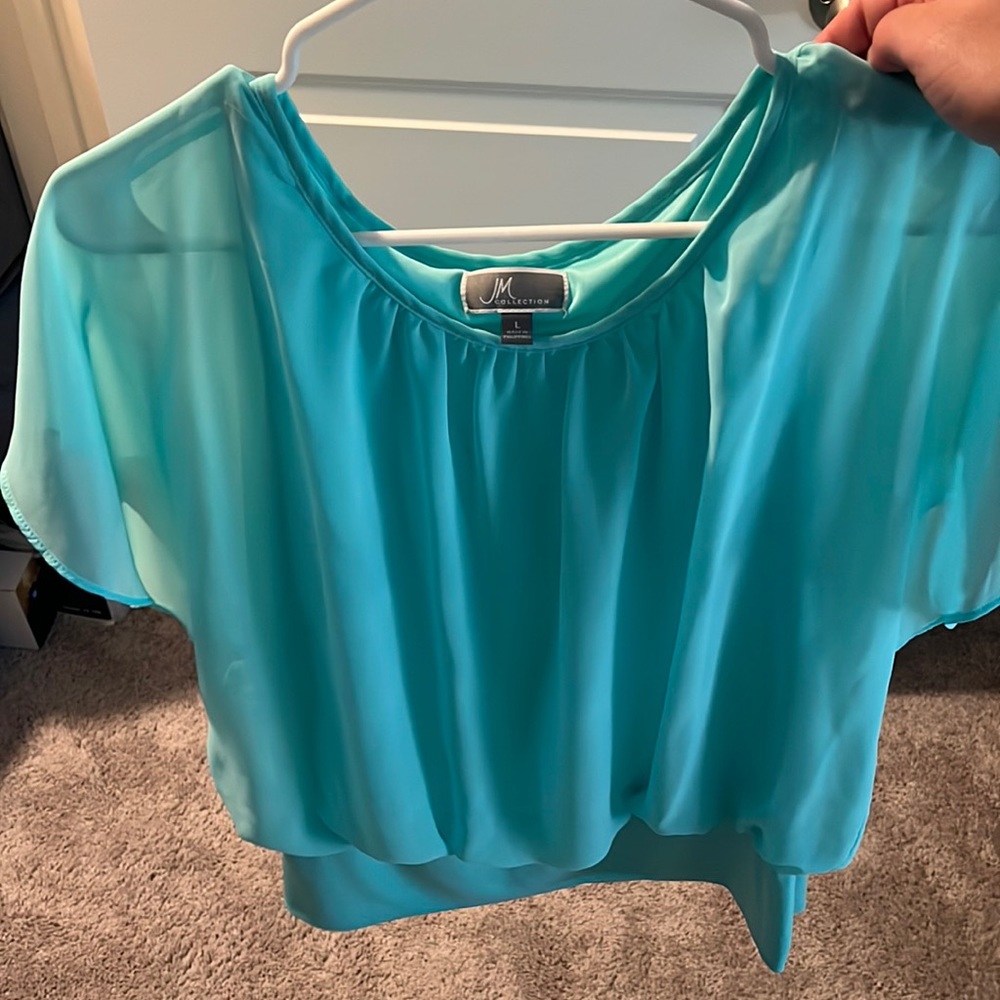 Tiffany blue blouse